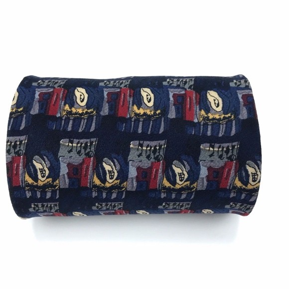 Jerry J. Garcia Tie Blue Opaque Multicolor Artist Silk Collector Necktie 56" - Picture 4 of 10